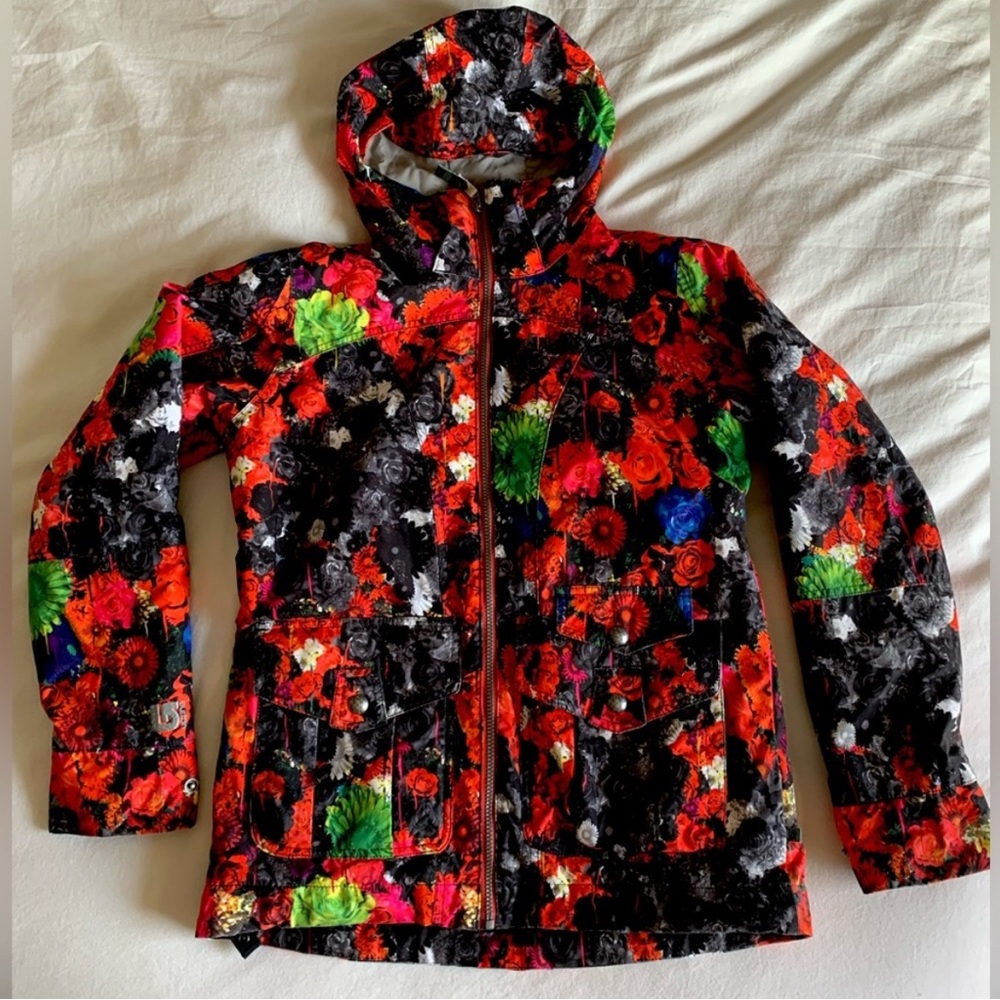 Colorful Floral Hooded Jacket